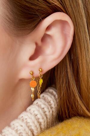Earrings lightning  Yellow Stainless Steel h5 Picture3